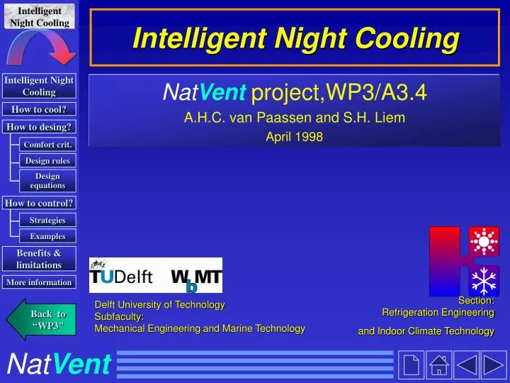 intelligent night cooling