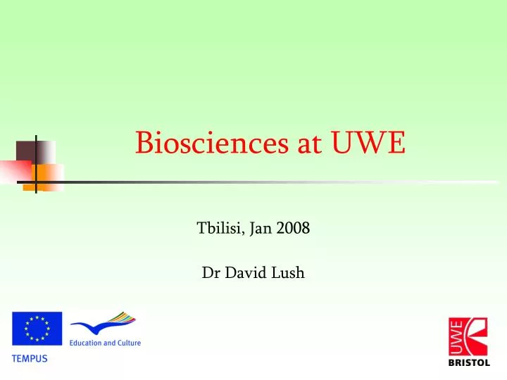 biosciences at uwe