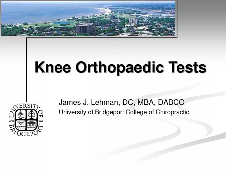 knee orthopaedic tests