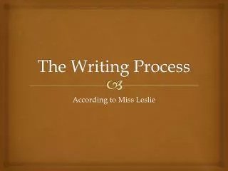 The Writing Process