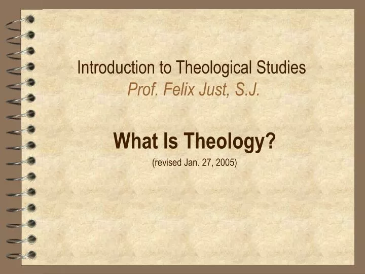 introduction to theological studies prof felix just s j