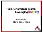 High-Performance Teams: Leveraging - slide 1