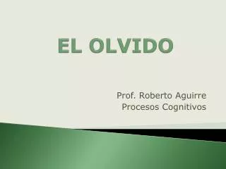 el olvido