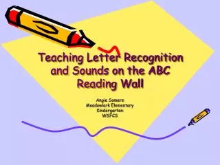 Teaching Letter Recognition and Sounds on the ABC Reading Wall