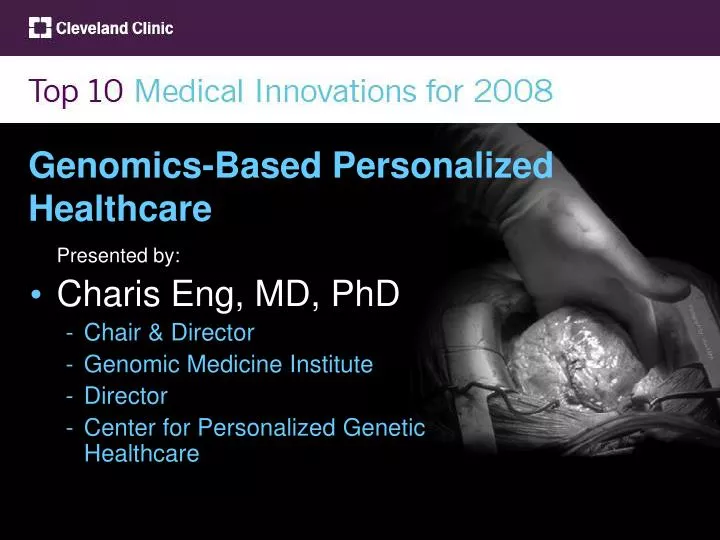 genomics based personalized healthcare