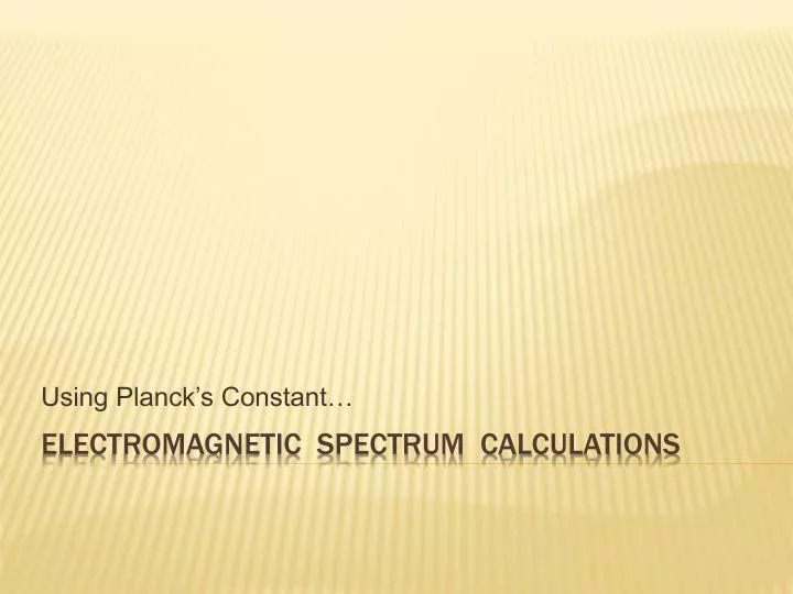 using planck s constant