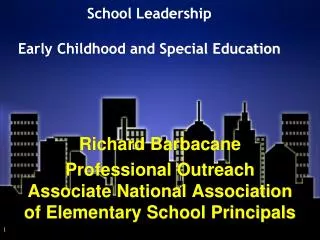 School Leadership Early Childhood and Special Education
