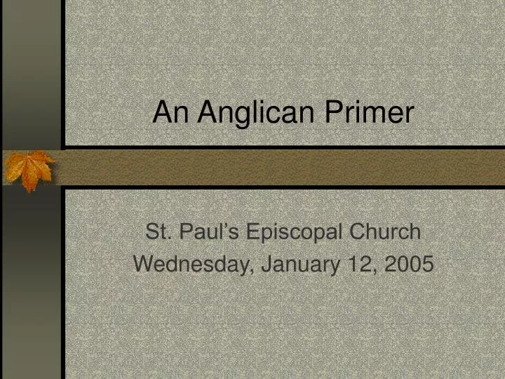an anglican primer