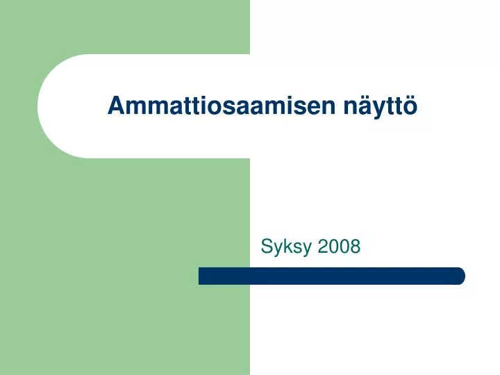 ammattiosaamisen n ytt