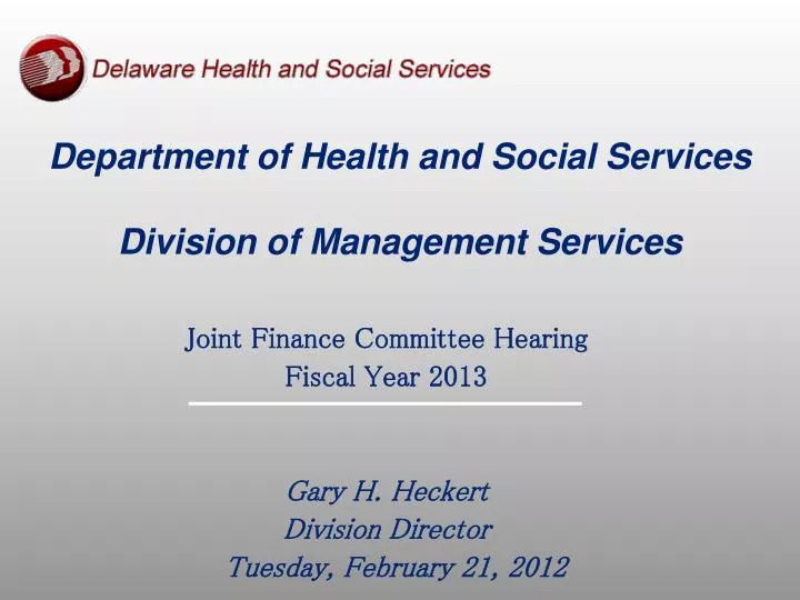 department of health and social services division of management services
