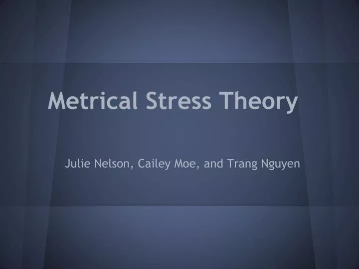 metrical stress theory