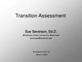Transition Assessment