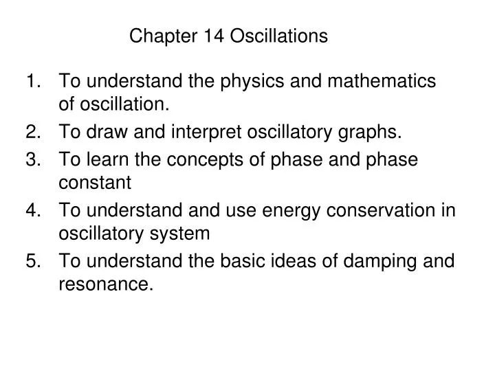 chapter 14 oscillations