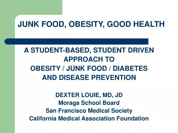junk food obesity good health
