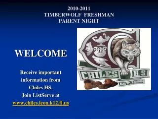 2010-2011 TIMBERWOLF FRESHMAN PARENT NIGHT