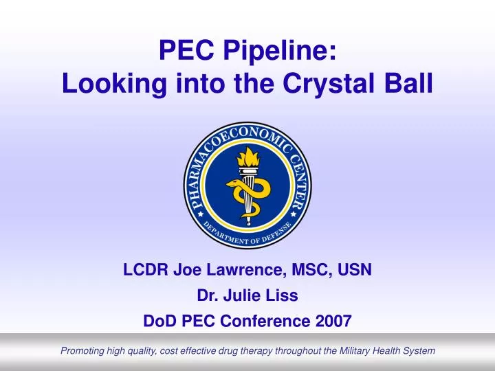 pec pipeline looking into the crystal ball