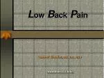 Low Back Pain - slide 1