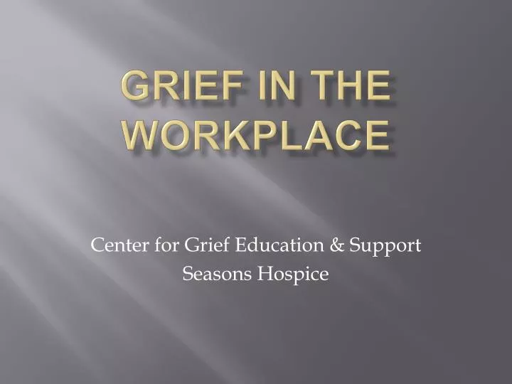 grief in the workplace