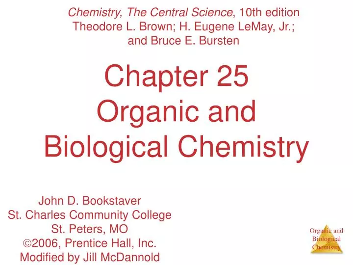 chapter 25 organic and biological chemistry