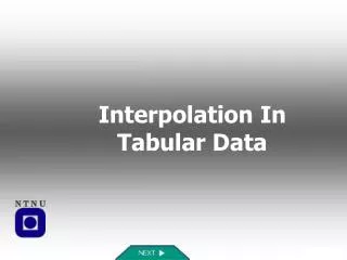 Interpolation In Tabular Data