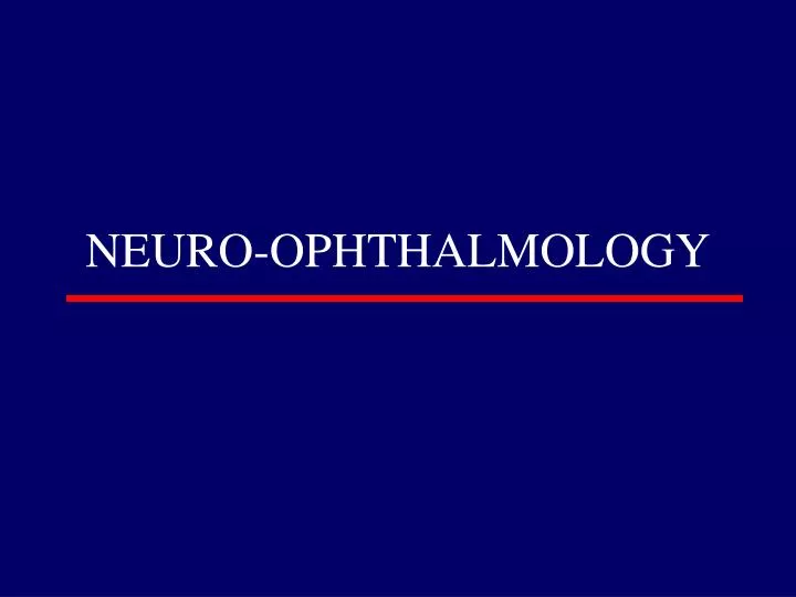 neuro ophthalmology