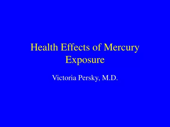 health effects of mercury exposure