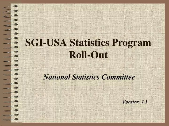 sgi usa statistics program roll out