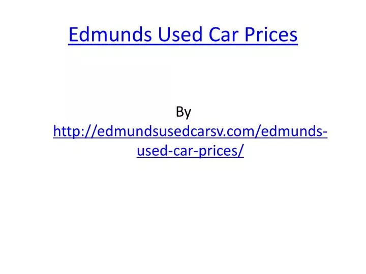 edmunds used car prices