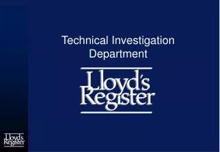 Technical Investigation Department