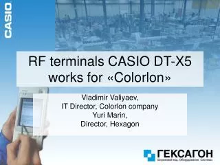 RF terminals CASIO DT-X5 works for « Colorlon »