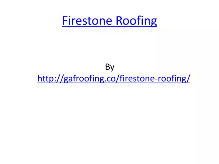 firestone roofing