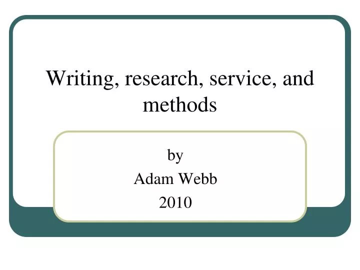 writing research service and methods