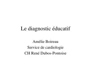 le diagnostic ducatif
