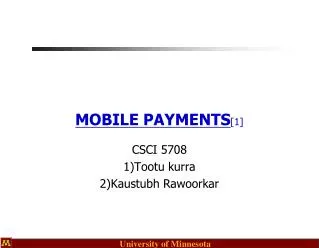 MOBILE PAYMENTS [1]
