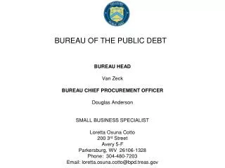 BUREAU OF THE PUBLIC DEBT