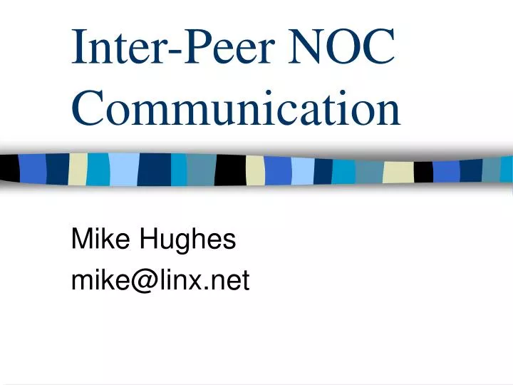 inter peer noc communication