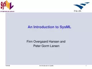 An Introduction to SysML