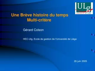 une br ve histoire du temps multi crit re