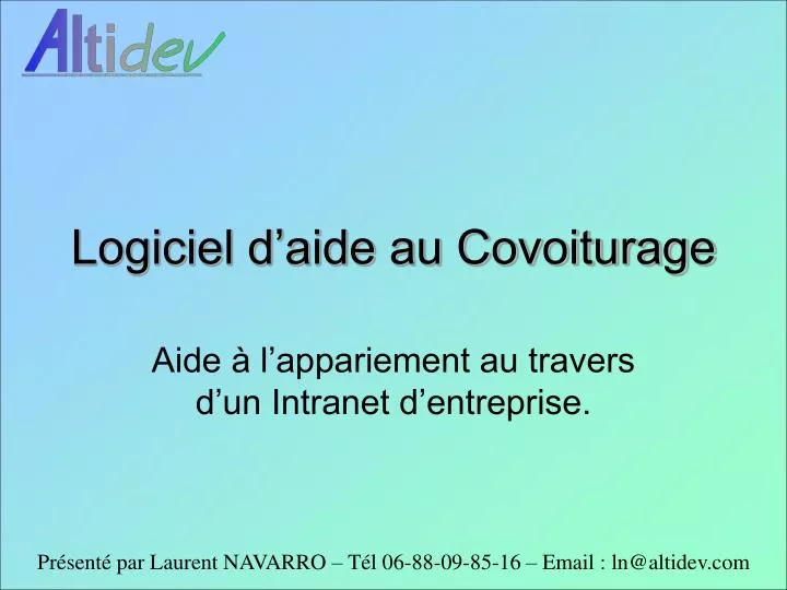 logiciel d aide au covoiturage