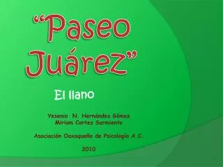 “Paseo Juárez”