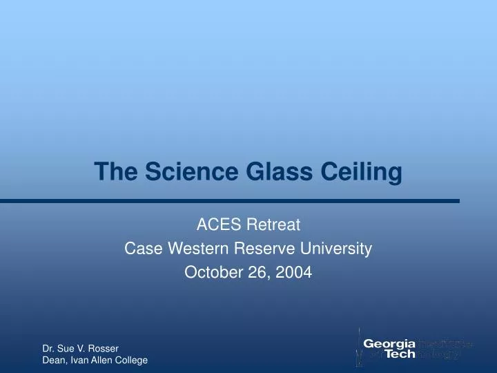 the science glass ceiling