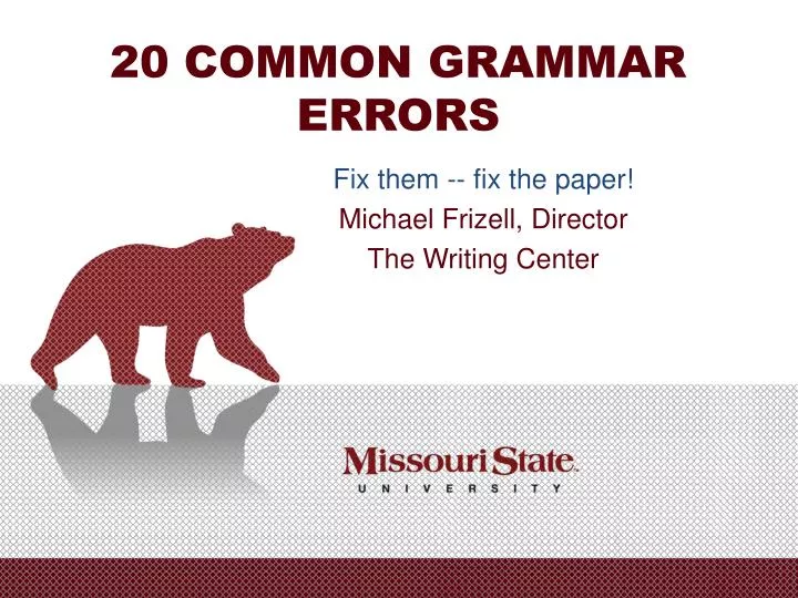 20 common grammar errors