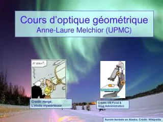 Cours d’optique géométrique Anne-Laure Melchior (UPMC)