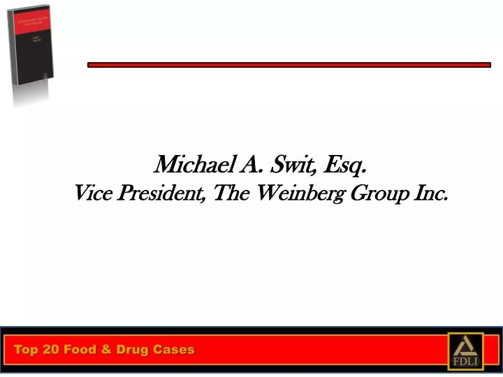 michael a swit esq vice president the weinberg group inc