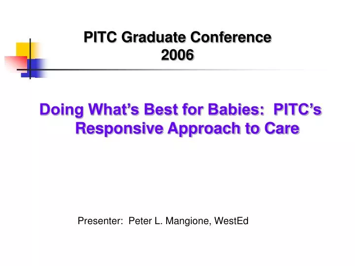 pitc graduate conference 2006