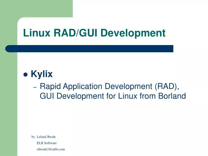 linux rad gui development