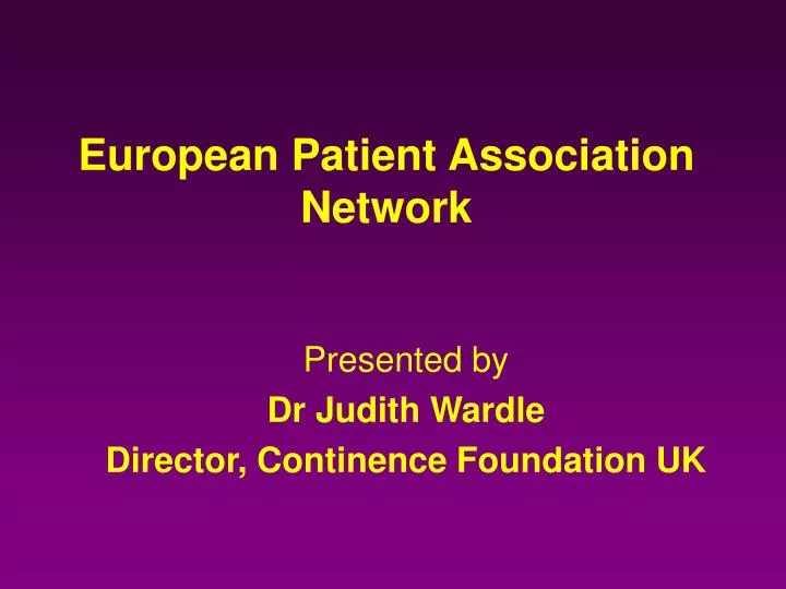 european patient association network