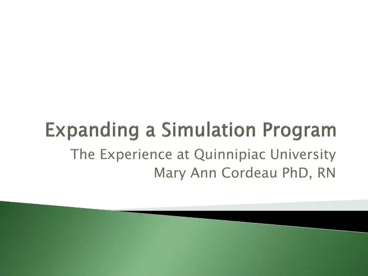 expanding a simulation program