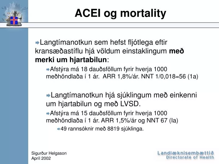 acei og mortality