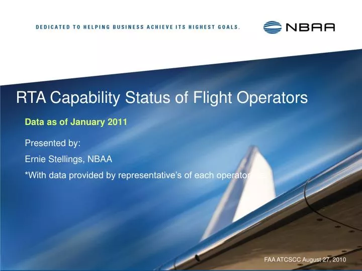 rta capability status of flight operators